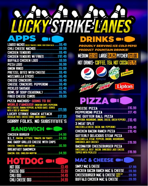 Menu Page 1
